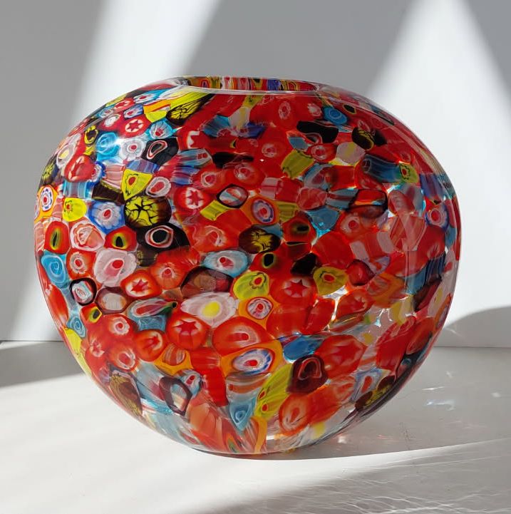 Red Rock Candy Glass Vase